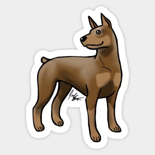 Dog - Doberman Pinscher - Brown and Tan Sticker